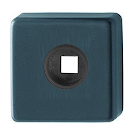 KRUKROZET VIERKANT 52KV 52x9mm - zwart mat - dd37-42mm - incl nok - oc pvc Productafbeelding