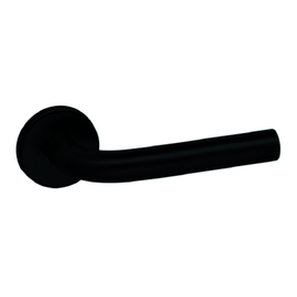 DEURKRUKGN Qtec PLUS L-afgerond Ø19mm - dd40-60mm - veer - zwart mat - staal onder Productafbeelding