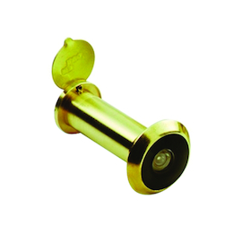DEURSPIOEN MET AFDEKKLEP 200° - dd20-30mm - Ø12mm - vernikkeld Productafbeelding