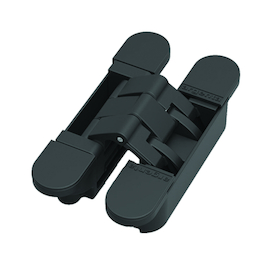 SCHARNIER INVISIBLE NEO S-5 - afm 120x25mm pekzwart - max 95kg - dd>33mm - 3D regelb - 180° Productafbeelding