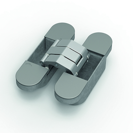 SCHARNIER INVISIBLE TYO - afm 110x30mm grijs - max 95kg - dd>38mm - 3D regelb - 180° Productafbeelding