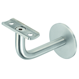 TRAPLEUNSTEUN inox - vr ronde leuning - stokschroef montage Productafbeelding
