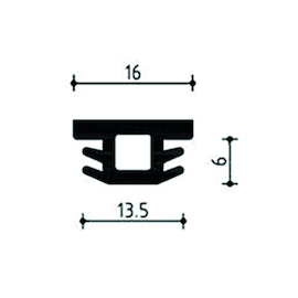 VULSTRIP S5033 - ramen & deuren zilver - beslaggroef Productafbeelding