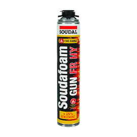 MONTAGESCHUIM 1K FR "HY" schroefdop  750ml - brandwerend - rood - 240min Productafbeelding