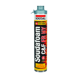 MONTAGESCHUIM 1K "HY" click&Fix dop 750ml - brandwerend - rood - 240min Productafbeelding