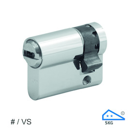 HALVE PROFIELCILINDER Qtec 6 stiften SKG2 45MM - 10/35 - VS - 5 keersleutels  - codekaart Productafbeelding