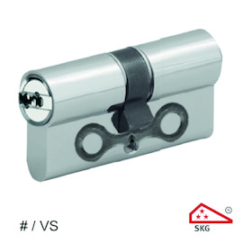 PROFIELCIL. Qtec 6 stiften VRIJLOOP+DUO SKG3 40/60 - VS - 5 keersleutels - veiligheidsk. Productafbeelding