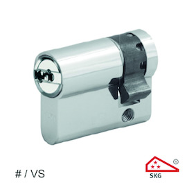 HALVE PROFIELCILINDER Qtec 6 stiften SKG3 90MM - 10/80 - VS - 5 keersleutels - veiligheidsk Productafbeelding