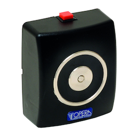 DEURVASTZETMAGNEET 19001B + drukknop + tegenplaat 24V DC - wit - IP42 - 55kg - 90x75mm Productafbeelding