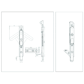 KANTGRENDEL KTR 8036/31 ALU vr euronut 14mm - 20x7.5x160mm - Pin Ø13x20mm Productafbeelding