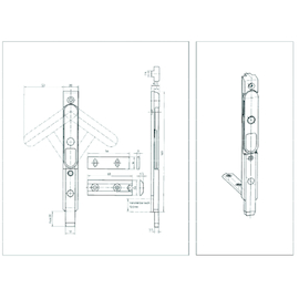 KANTGRENDEL KTR 8033  hout-euronut.7/8-4mm-20x7.5x160mm-Pin Ø13x20mm Productafbeelding