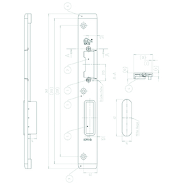 SCHOOTPLAAT USB 25-328EH Gealan 8000-9000 - zilver - DinR - SKG2 Productafbeelding
