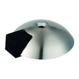 VLOERBUFFER greenteQ RVS Ø70mm - buffer zwart rubber Productafbeelding