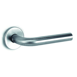 DEURKRUKGN TL3102 L-afgerond KLASSE 3 Ø19x135 - rozØ53x6,5 - stiftØ8mm - dd37-60mm -inox Productafbeelding