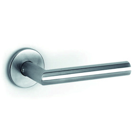 DEURKRUKGN TL3104 L-gelast KLASSE 3 Ø19x135 - rozØ53x6 - stiftØ8mm - dd37-60mm - inox Productafbeelding
