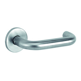 DEURKRUKGN TL3106 U-afgerond KLASSE 3 Ø19x140 - rozØ53x6,5 - stiftØ8mm - dd37-60mm -inox Productafbeelding
