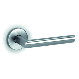 DEURKRUKGN TL3107 L-gelast ellipsvorm KLASSE 3 Ø19x135 - rozØ53x6,5 - stiftØ8mm - dd37-60mm -inox Productafbeelding