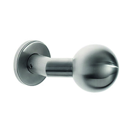 DEURTOP BOL TL0145 DRAAIB OP ROZET inox - rechtsdraaiend - Ø55 - H85mm - rozØ53x7mm Productafbeelding