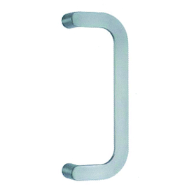 DEURGREEP U-doorgezet vlak ROLLUIK Ø30x8mm - as300mm - voetØ30mm - H31mm - inox Productafbeelding
