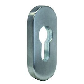 SLEUTELPLAAT OVAAL VEILIGHEID SR72.6.09 PZ - 70x30x9mm - inox Productafbeelding