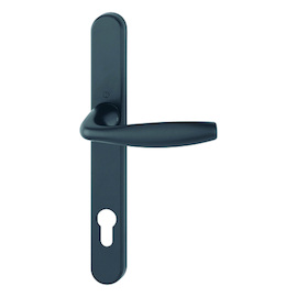 DEURKRUKGN HALF BUITENZIJDE NEWYORK 3347N 92PZ - H245xB30xD10mm - F9714 zwart mat -dd72-82mm Productafbeelding