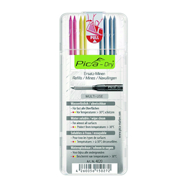 VERVANGSTIFT vr GRAPHITE DRY set 2xgeel - 2xrood - 4xgrijs Productafbeelding