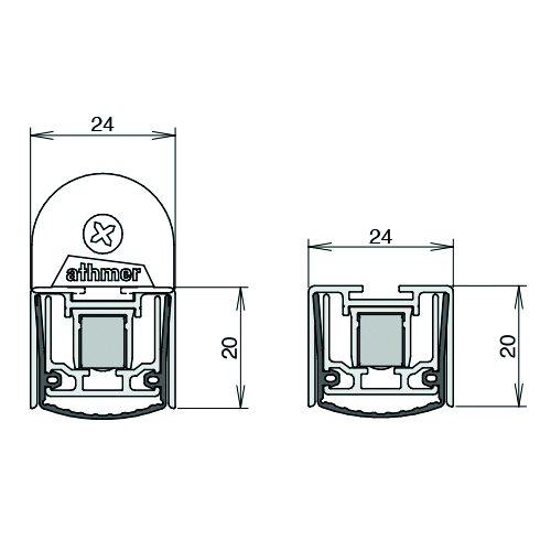 VALDORPEL STADI L-24/20WS 1200>1050mm - br24xh20mm Productafbeelding BIGSKZ L