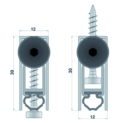 VALDORPEL DIKTO VH PVC 730>530mm - br12xh30mm - met houtschroeven Productafbeelding BIGSKZ L