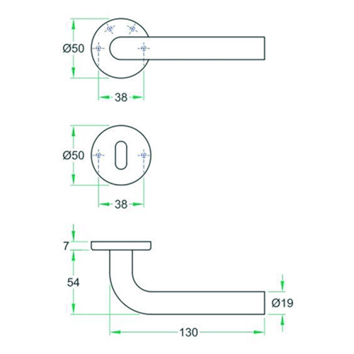 DEURKRUKGN Qtec L-afgerond BB - Ø19mm - dd39-52mm - veer - inox -staal onderc Productafbeelding BIGSKZ L