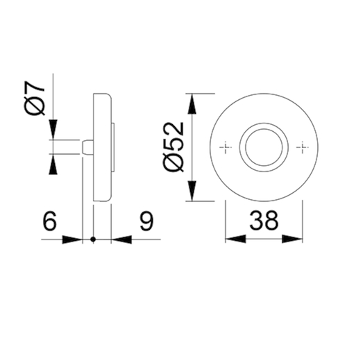 KRUKROZET ROND 42KV Ø52x8mm - inox - dd37-42mm - incl nokken - oc pvc Productafbeelding BIGSKZ L