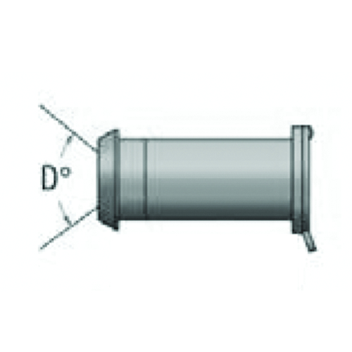 DEURSPIOEN MET AFDEKKLEP 200° - dd20-30mm - Ø12mm - vernikkeld Productafbeelding BIGSKZ L