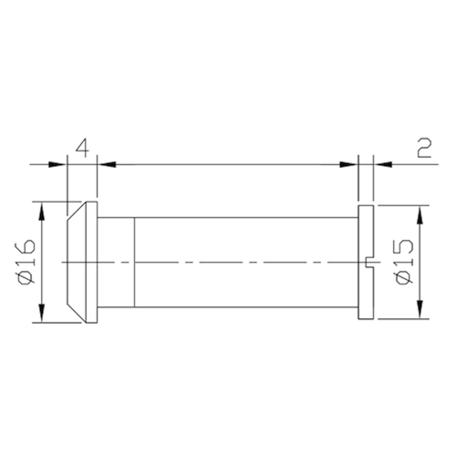 DEURSPIOEN greenteQ 160° - dd35-60mm - Ø12mm - chroom Productafbeelding BIGSKZ L