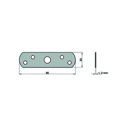 ONDERLEGPLAATSET VR SASH JAMMER bruin - incl 5x1mm & 5x2mm onderlegplaat Productafbeelding BIGSKZ L