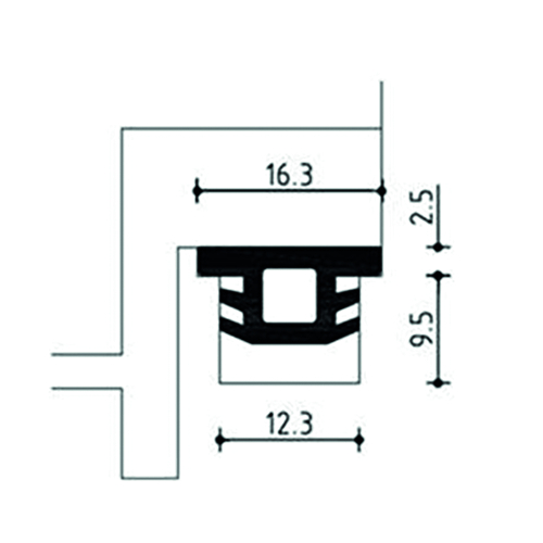 VULSTRIP S5033 - ramen & deuren zilver - beslaggroef Productafbeelding BIGSKZ L