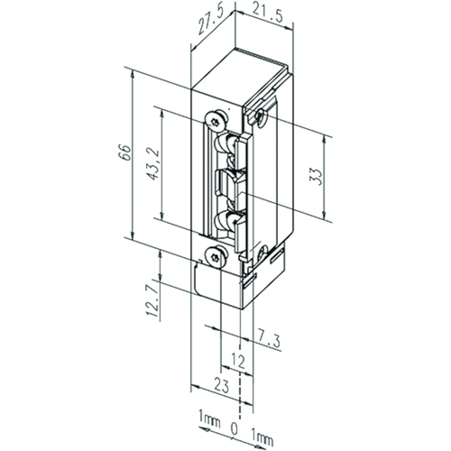 ELECTRISCHE DEUROPENER 332.238 PROFIX2 vluchtdeur 12V DC - ruststr - FaFix - L/R - diode - RR -3000N Productafbeelding BIGSKZ L