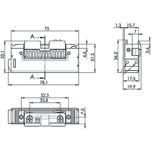 ELECTRISCHE DEUROPENER RYA01RE70 dagschootgel 7mm - 6-12V AC/DC - arbeidsstr - FaFix - L/R - E Productafbeelding BIGSKZ L