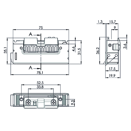 ELECTRISCHE DEUROPENER RYC16RE90 dagschootgel 9mm - 12V DC - ruststr - FaFix - L/R - E Productafbeelding BIGSKZ L