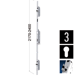 MEERPUNTSLOT AUTOSAFE 833 2SCH F16/40/92/8/2170mm - zilver - (geen motorgaten) Productafbeelding BIGSKZ L