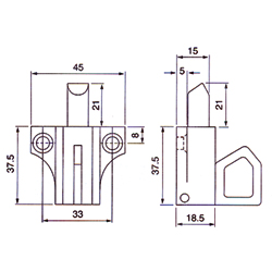 TUIMELRAAMKNIP 900 F1 - pin 10mm - enkele bev. Productafbeelding BIGSKZ L