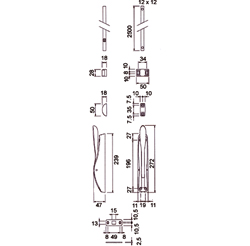 OPZETRAAMPOMP 6887 OPBOUW R9010 wit - incl stangen - H2500mm Productafbeelding BIGSKZ L