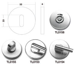 SLEUTELPLAAT ROND ROOD/WIT TL0155 KLASSE 3 WC - Ø53x6mm - knop 47mm - inox - dd35-44mm Productafbeelding BIGSKZ L