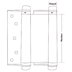 VEERSCHARNIER DW RVS Ø21mm - H75mm - deurdikte 18-25mm - 15kg(2eh) Productafbeelding BIGSKZ L