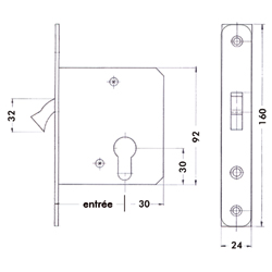 SLUITPLAATFSB 3630-573V/31---SKG 2 ZW+PN Alu - euronut 14/9 - F22x3mm - zilver - SKG2 Productafbeelding BIGSKZ L