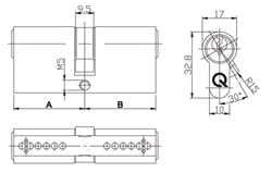 PROF.CIL. greenteQ VRIJLOOP+DUO 45/45 - GS - 3 sleutels - SERIE 1 Productafbeelding BIGSKZ L