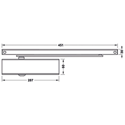 DEURDRANGER TS5000L Ecline EN3-5 - EV1 - zonder arm Productafbeelding BIGSKZ L