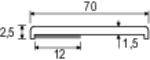 gQ pl.prof.SK bez pr.70x1,5 bím bílý product photo BIGSKZ L