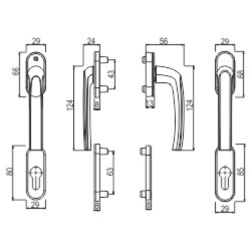 gQ BTG10 balk. sada sníž. hn.en.AL F8077, TS 63-73 mm, 10 mm čepy, product photo BIGSKZ L