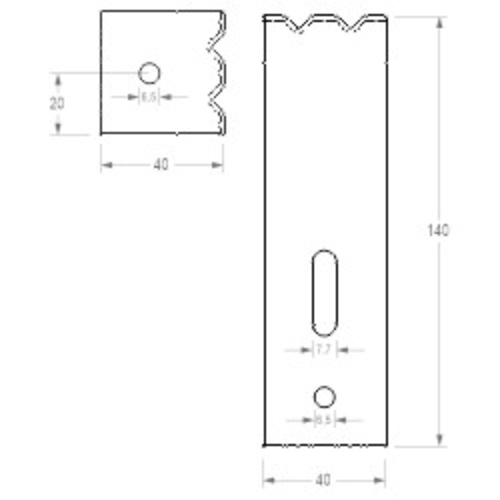 gQ montážní úhelník STANDARD 140/40 product photo BIGSKZ L