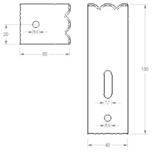 gQ montážní úhelník STANDARD 130/50 product photo BIGSKZ L