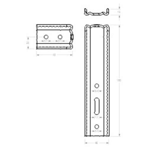 gQ montážní úhelník TOP 185/60 fotografie výrobku BIGSKZ L
